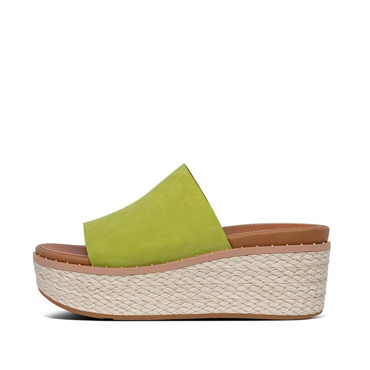 Fitflop Eloise Espadrille Suede Wedge Slides Wedge Sandals
