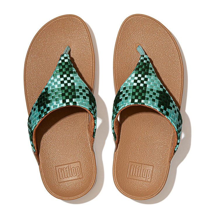 Fitflop Lulu Silky Weave Toe-Post Sandals