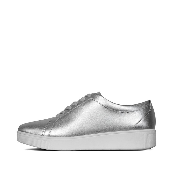 Fitflop Rally Metallic Leather Trainers