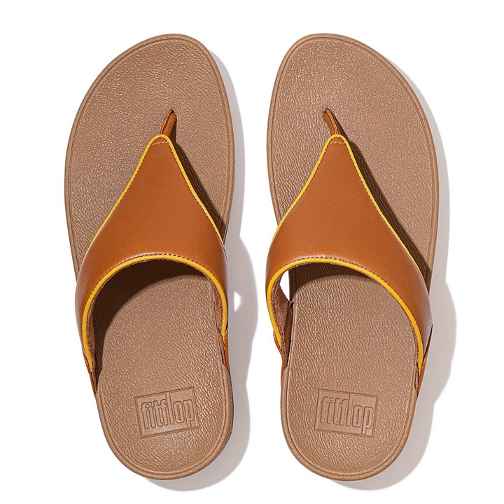 Fitflop Lulu Pop Binding Leather Sandals Toe-Post Sandals