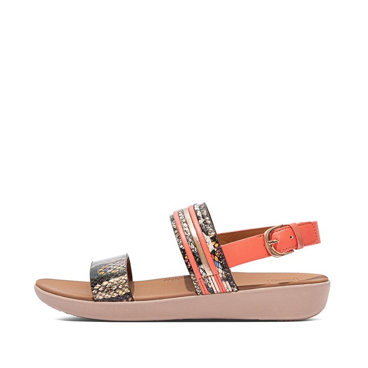 Fitflop Barra Snake Bangle Leather Back-Strap Sandals