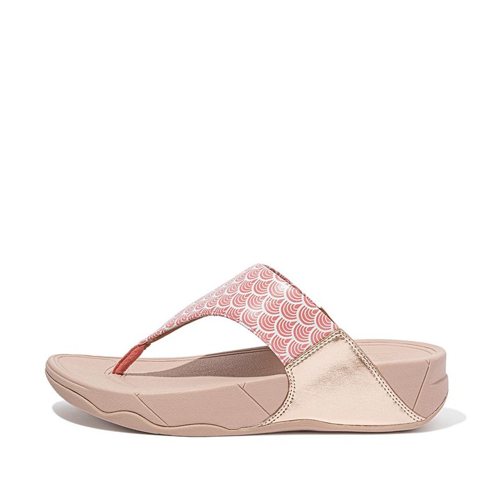 Fitflop Lulu Wave Print Toe-Post Sandals