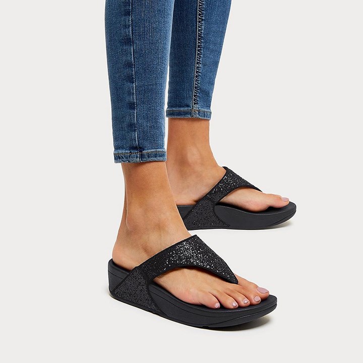 Fitflop Lulu Glitter Toe-Post Sandals