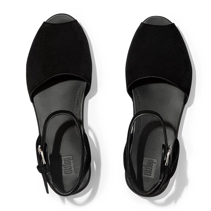 Fitflop Cova Suede Peep-Toe Back-Strap Sandals