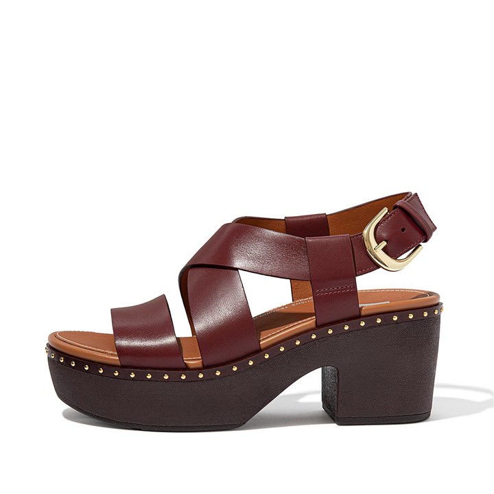 Fitflop Pilar Leather Back-Strap Platform Platform Sandals