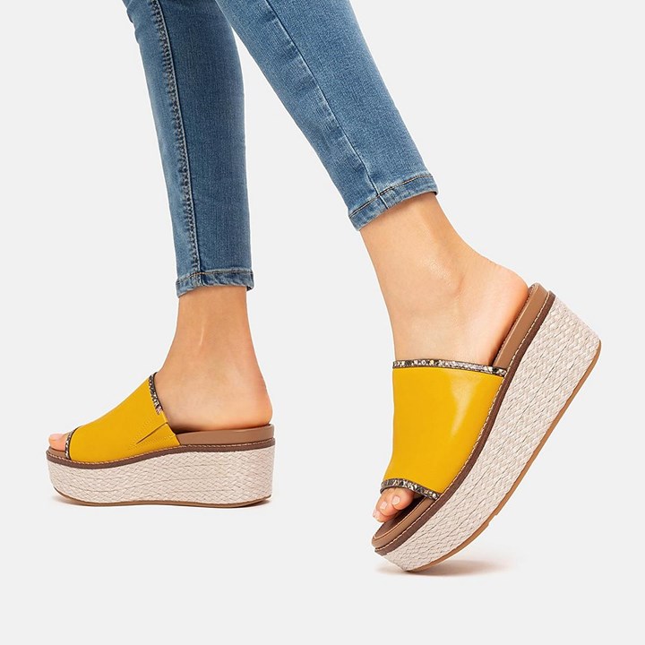Fitflop Eloise Snake Trim Espadrille Slides