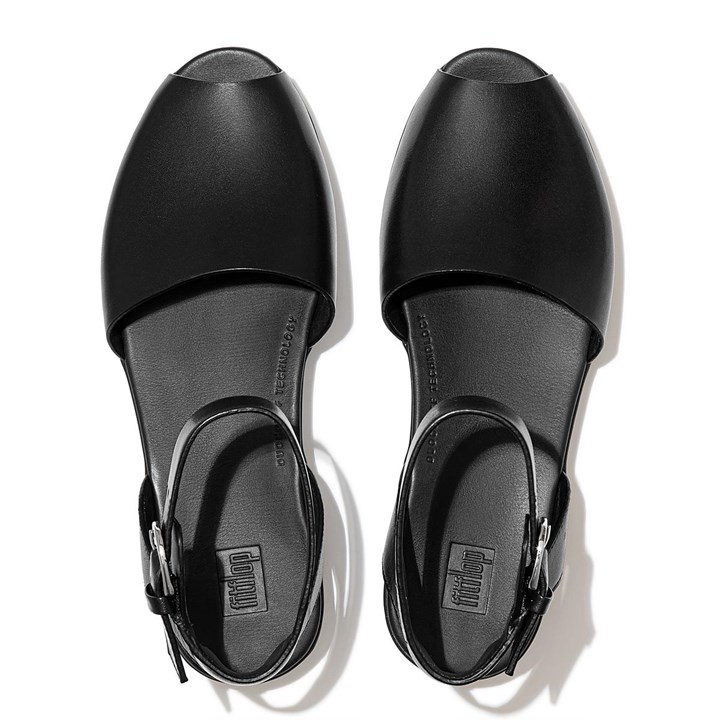 Fitflop Cova Leather Peep-Toe Back-Strap Sandals