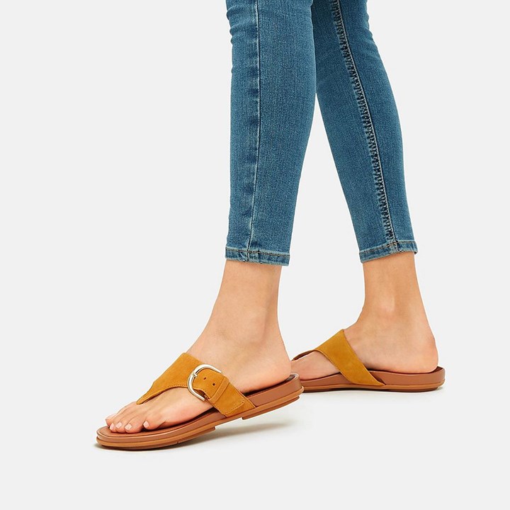 Fitflop Gracie Buckle Suede Toe-Post Sandals