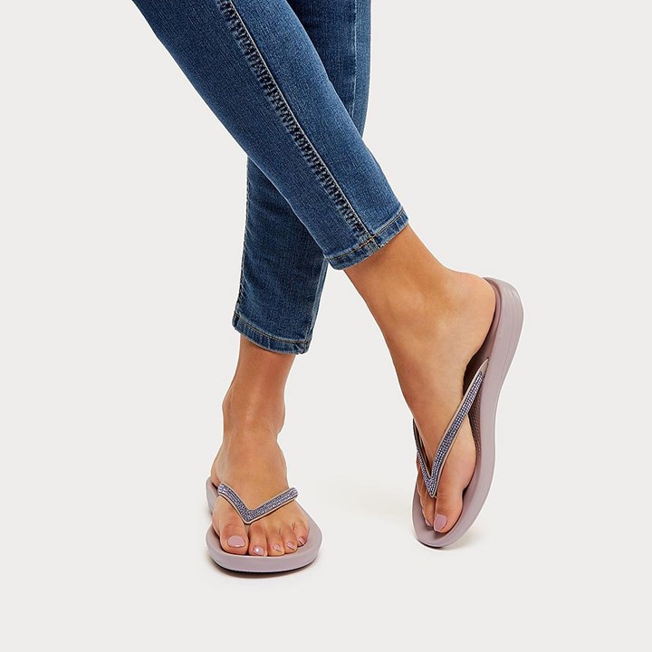 Fitflop Iqushion Sparkle Ergonomic Flip Flops