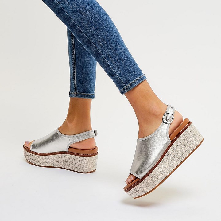 Fitflop Eloise Mixed Metallics Back-Strap Wedge Sandals