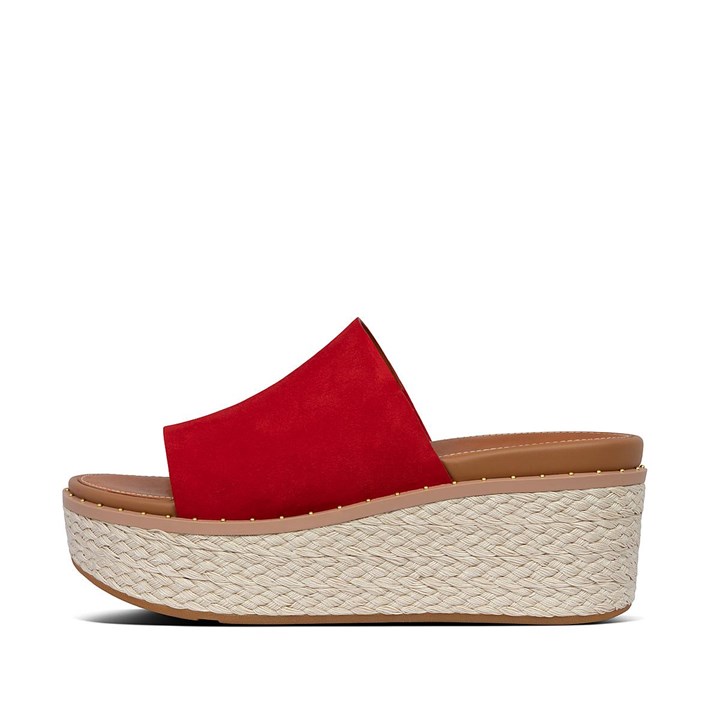 Fitflop Eloise Espadrille Suede Wedge Slides Wedge Sandals