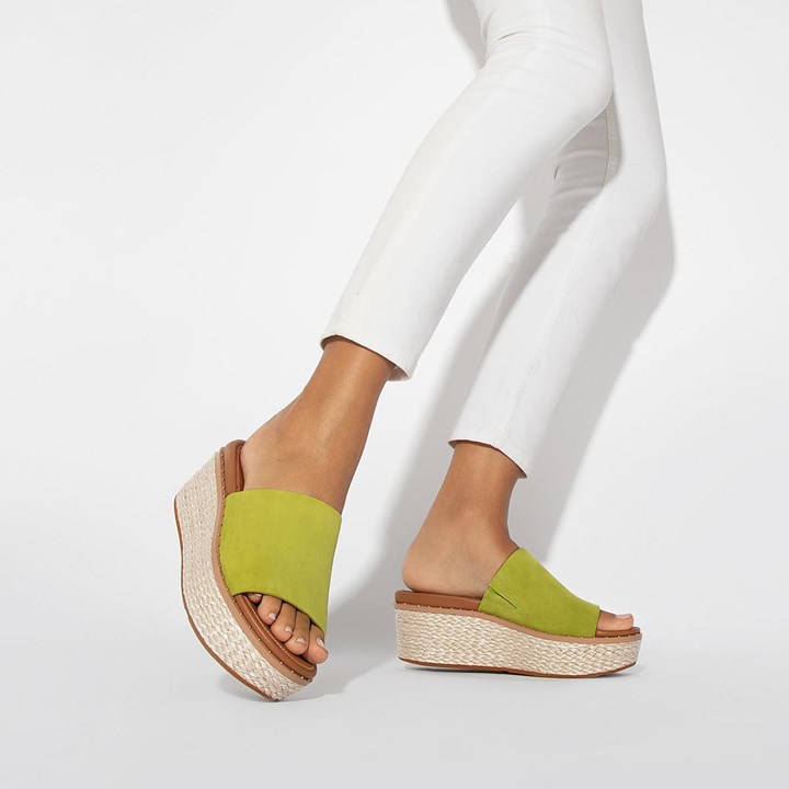 Fitflop Eloise Espadrille Suede Wedge Slides Wedge Sandals
