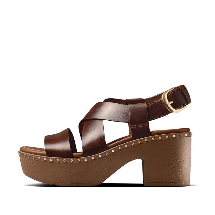 Fitflop Pilar Leather Back-Strap Platform Platform Sandals