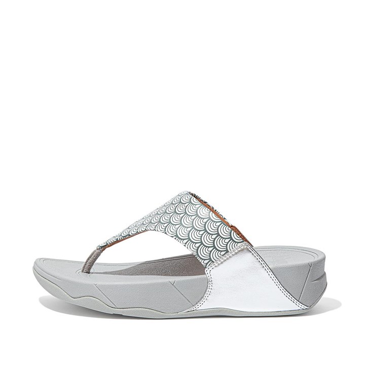 Fitflop Lulu Wave Print Toe-Post Sandals
