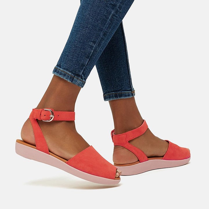 Fitflop Cova Suede Peep-Toe Back-Strap Sandals