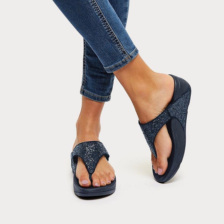 Fitflop Lulu Glitter Toe-Post Sandals