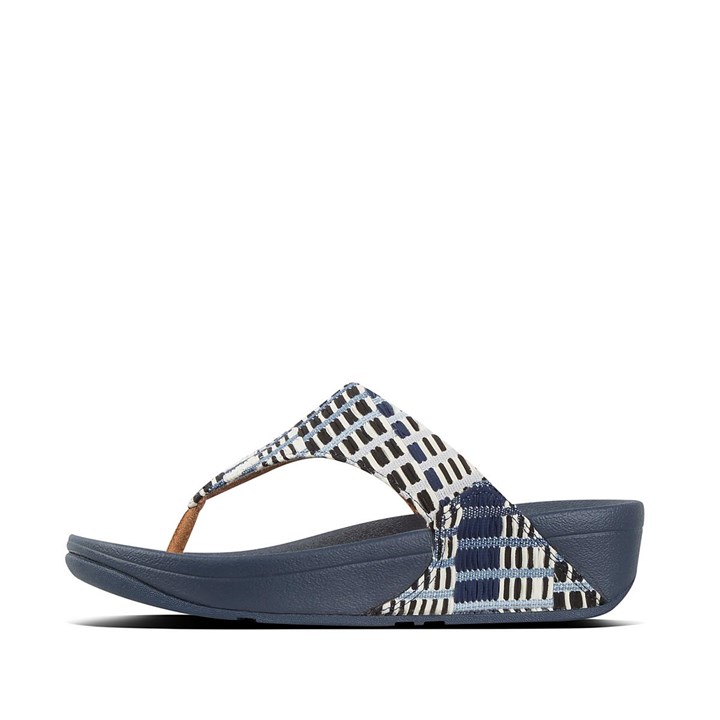 Fitflop Lulu Art Denim Toe-Post Sandals
