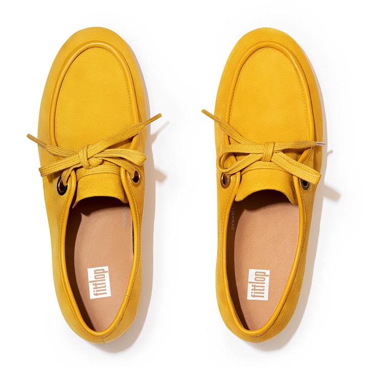 Fitflop Delfine Eyelet Suede Lace-Ups Flat Shoes