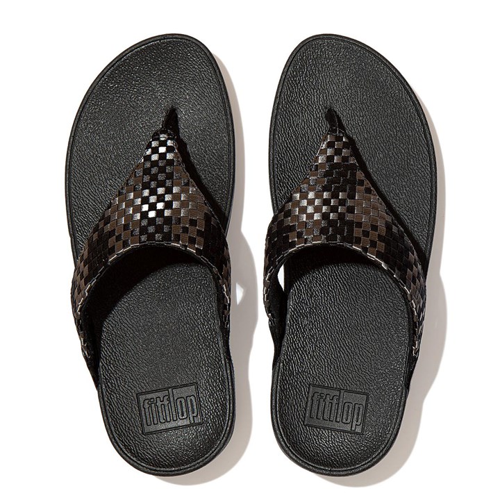 Fitflop Lulu Silky Weave Toe-Post Sandals