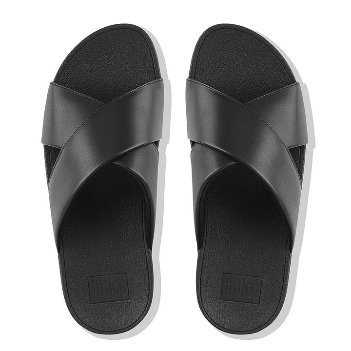 Fitflop Lulu Leather Cross Slides