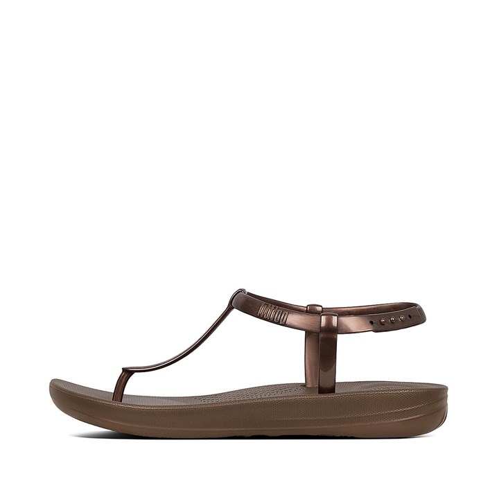 Fitflop Iqushion Splash Pearlised Back-Strap Flip Flops