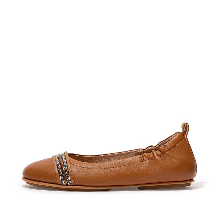 Fitflop Allegro Snake Bangle Leather Ballet Flats