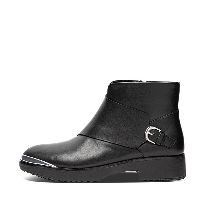 Fitflop Chiarra Buckle Leather Ankle Boots
