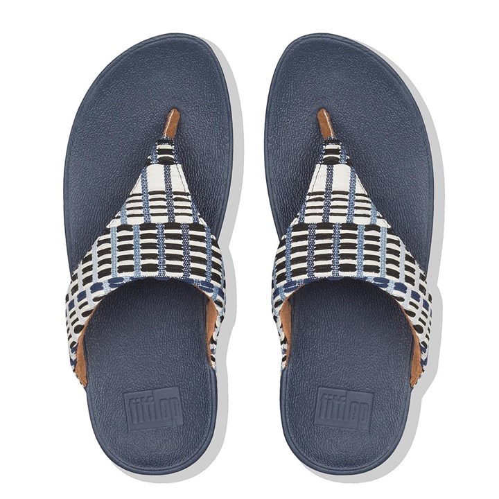 Fitflop Lulu Art Denim Toe-Post Sandals