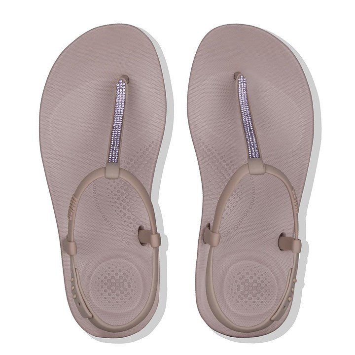 Fitflop Iqushion Splash Sparkle Back-Strap Flip Flops