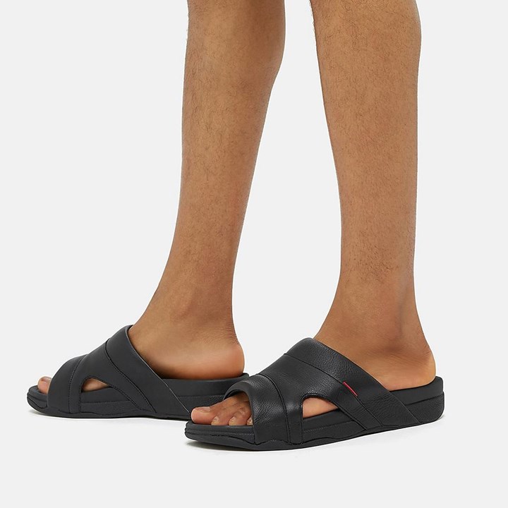Fitflop Freeway Leather Pool Slides