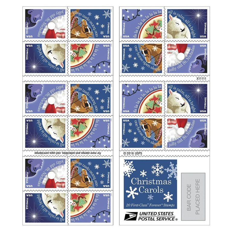 Postage Stamps Christmas Carols - Estusps