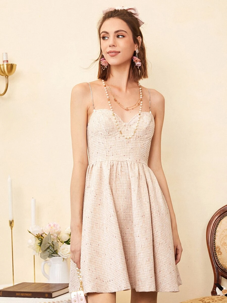 Bustier Tweed Cami Dress