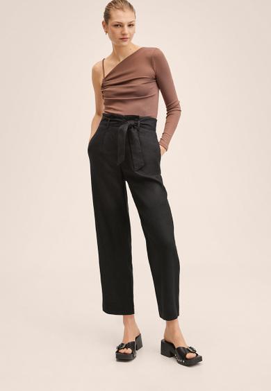 Trousers ampabelt - black