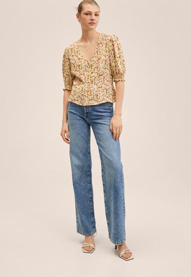 Blouse beady - light pastel yellow