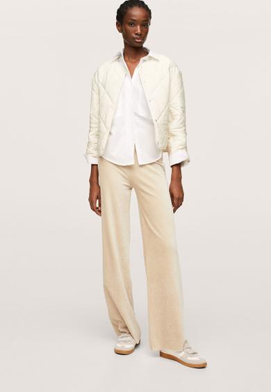 Trousers pana - light beige