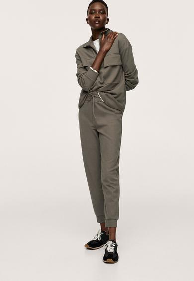 Trousers pique - khaki