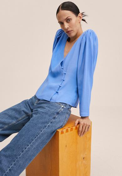 Blouse carol - mid blue