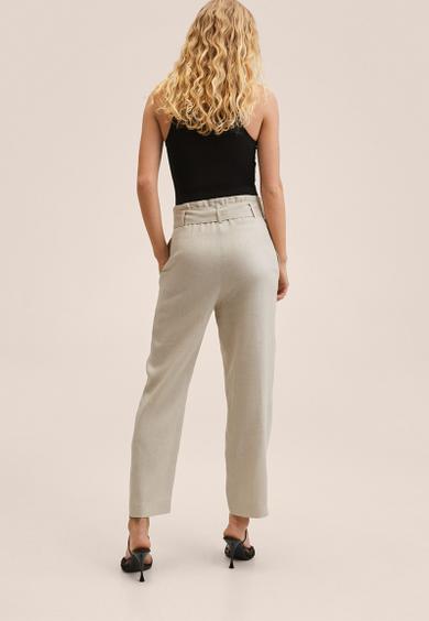 Trousers ampabelt - light pastel grey
