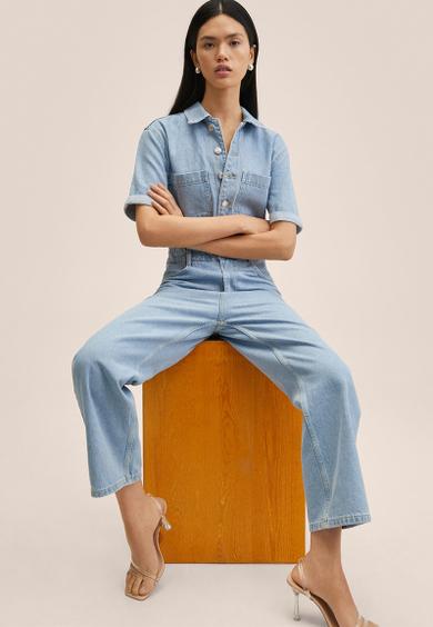 One-piece suit alessia - open blue