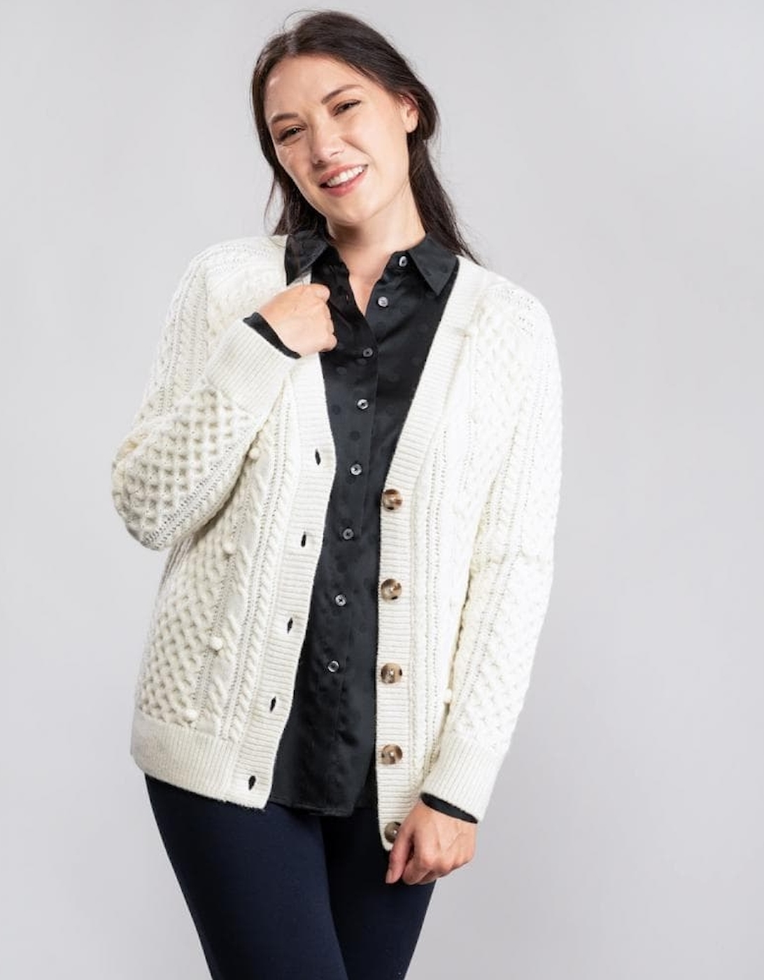 Joules Heritage Cable Cardigan Aidy