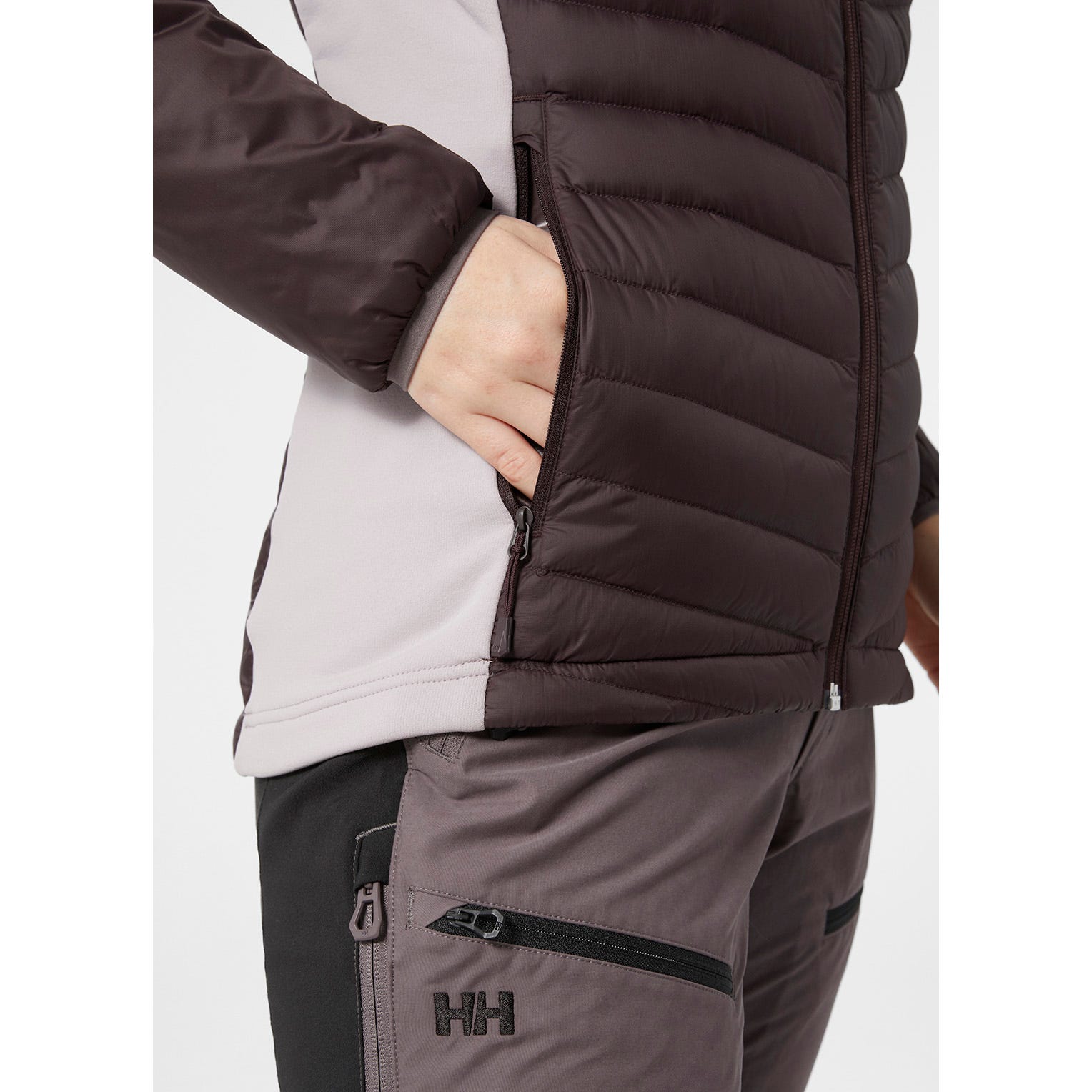 W VERGLAS HOODED DOWN HYBRID INSULATOR