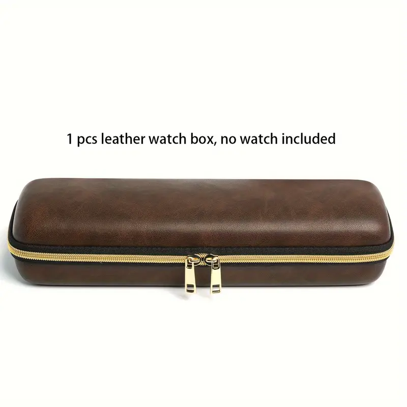 PU Leather Watch Box, 5 Slot Hard-Shell Watch Travel Case With Anti-move Watch Pillow