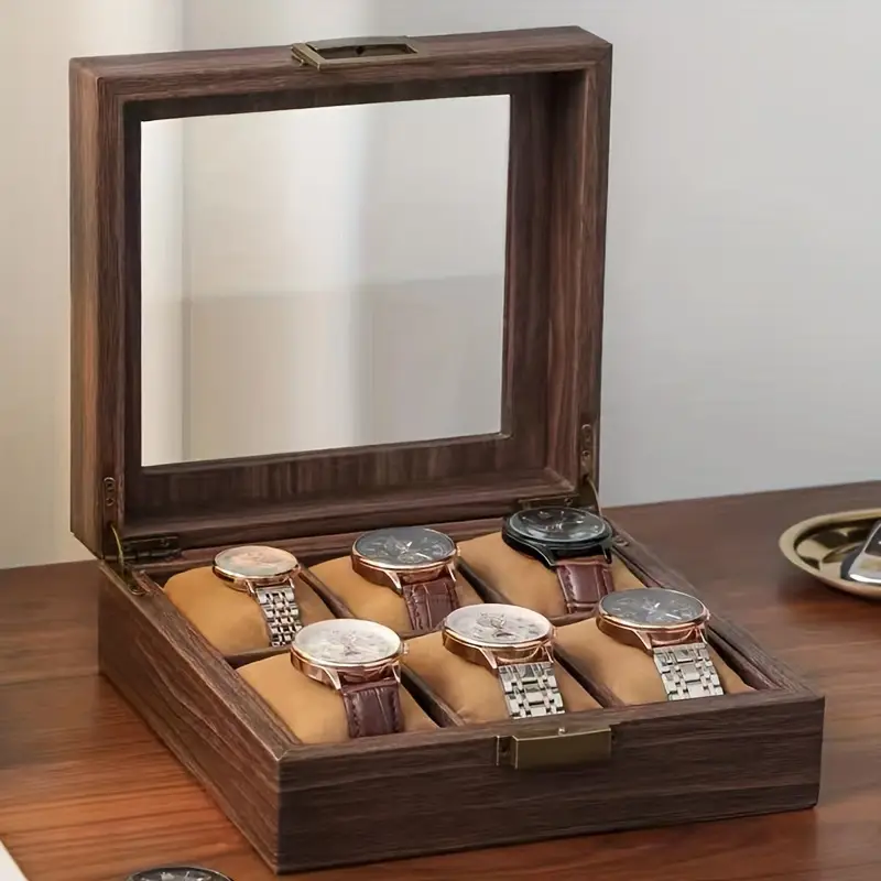 Dust-proof Watch Collection Storage Box, Outdoor PU Leather Print Storage Display Box, Ideal choice for Gifts
