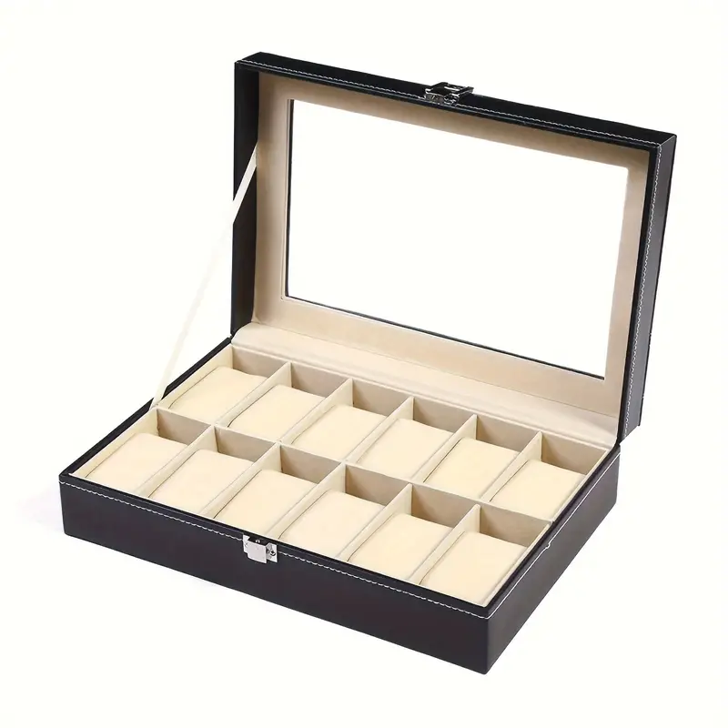 12-bit PU leather watch storage box, watch mechanical decoration, jewelry box, home high-end exquisite Men's box