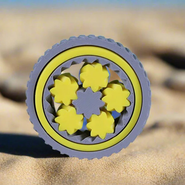 Textured Pocket Sized Gyroscopic Gear Fidget Toy