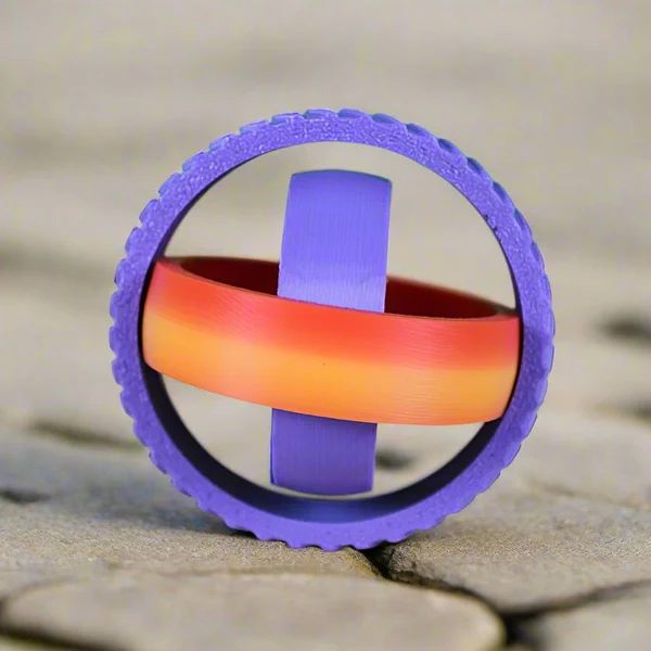Textured Pocket Sized Gyroscopic Gear Fidget Toy