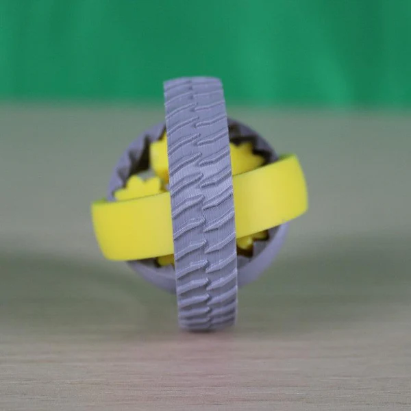 Textured Pocket Sized Gyroscopic Gear Fidget Toy