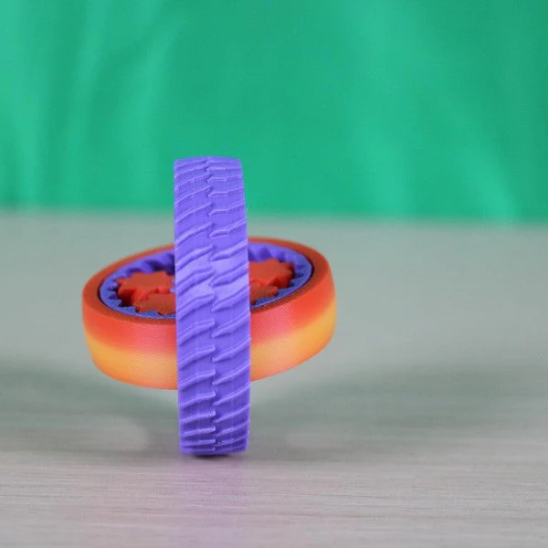 Textured Pocket Sized Gyroscopic Gear Fidget Toy