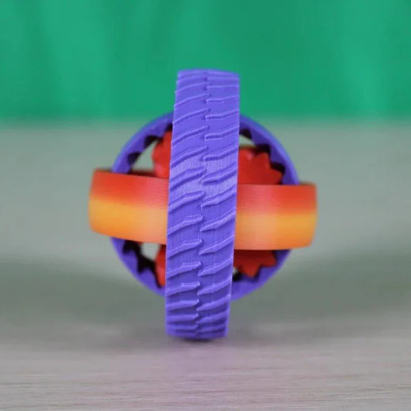 Textured Pocket Sized Gyroscopic Gear Fidget Toy
