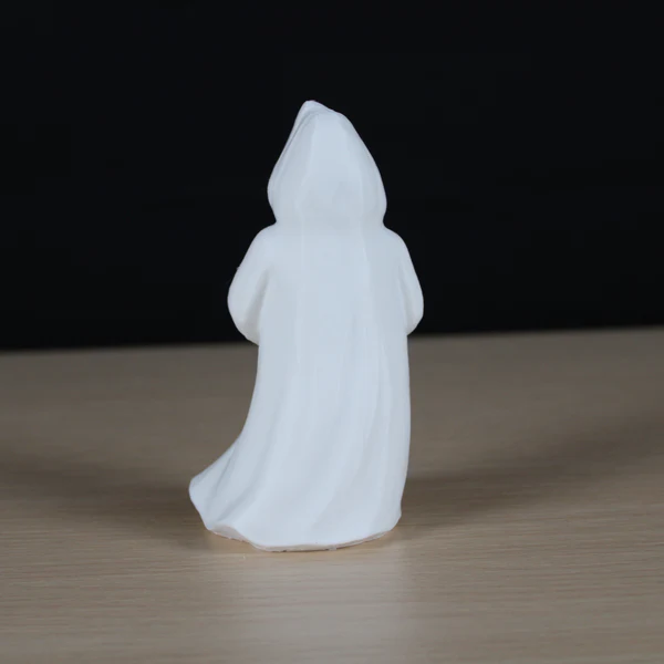 6-Inch LED Ghost with Skull - Glowing Halloween Decoration